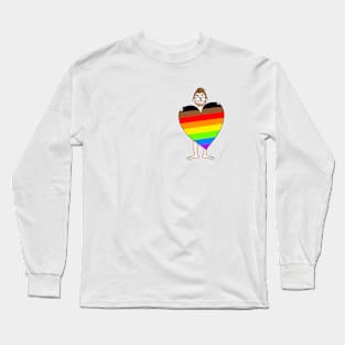 Gay Pride Heart Long Sleeve T-Shirt